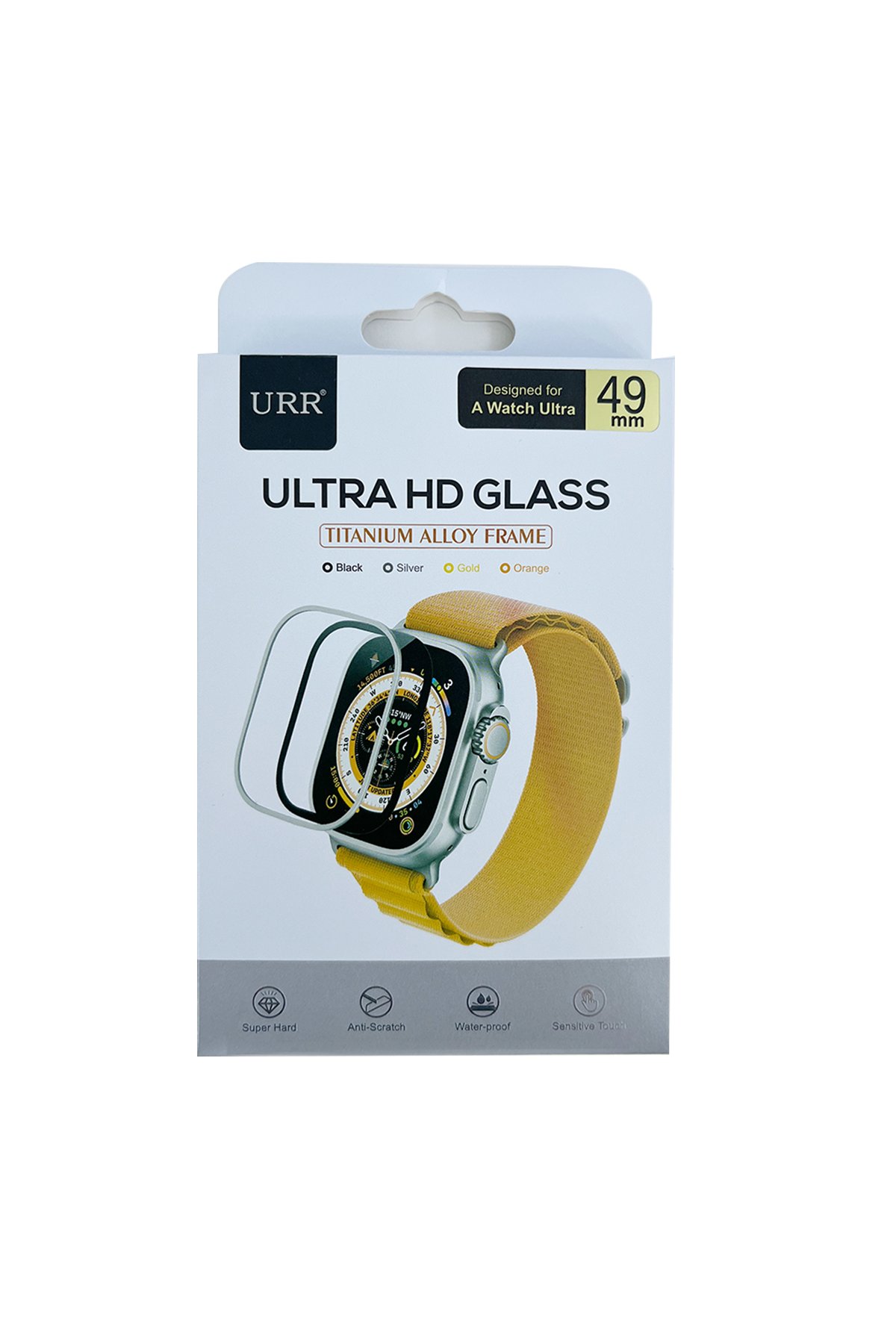URR Watch Ultra 2 49mm Camlı Kasa Ekran Koruyucu - Siyah