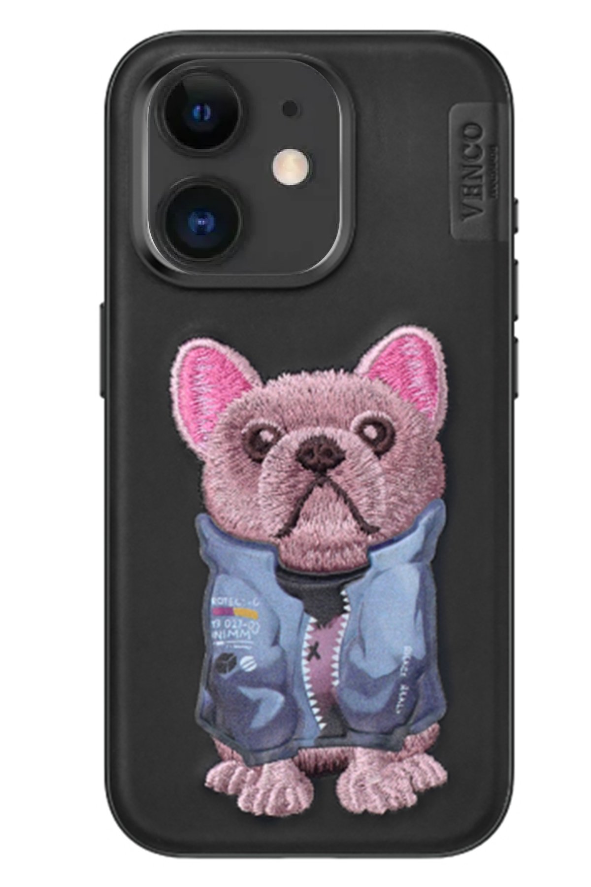 Venco iPhone 11 Perma Desenli Kapak - Kahverengi