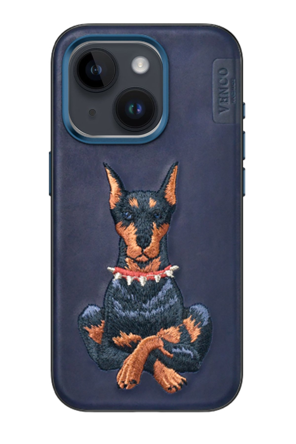 Venco iPhone 14 Perma Desenli Kapak - Koyu Kahve