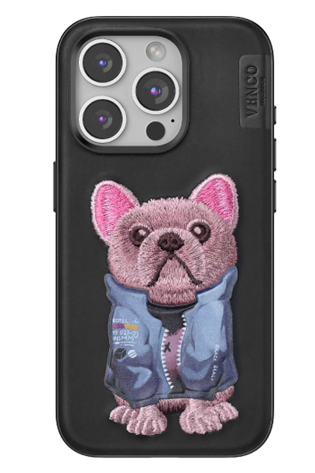 Venco iPhone 14 Pro Max Cute Desenli Kapak - Koyu Kahve