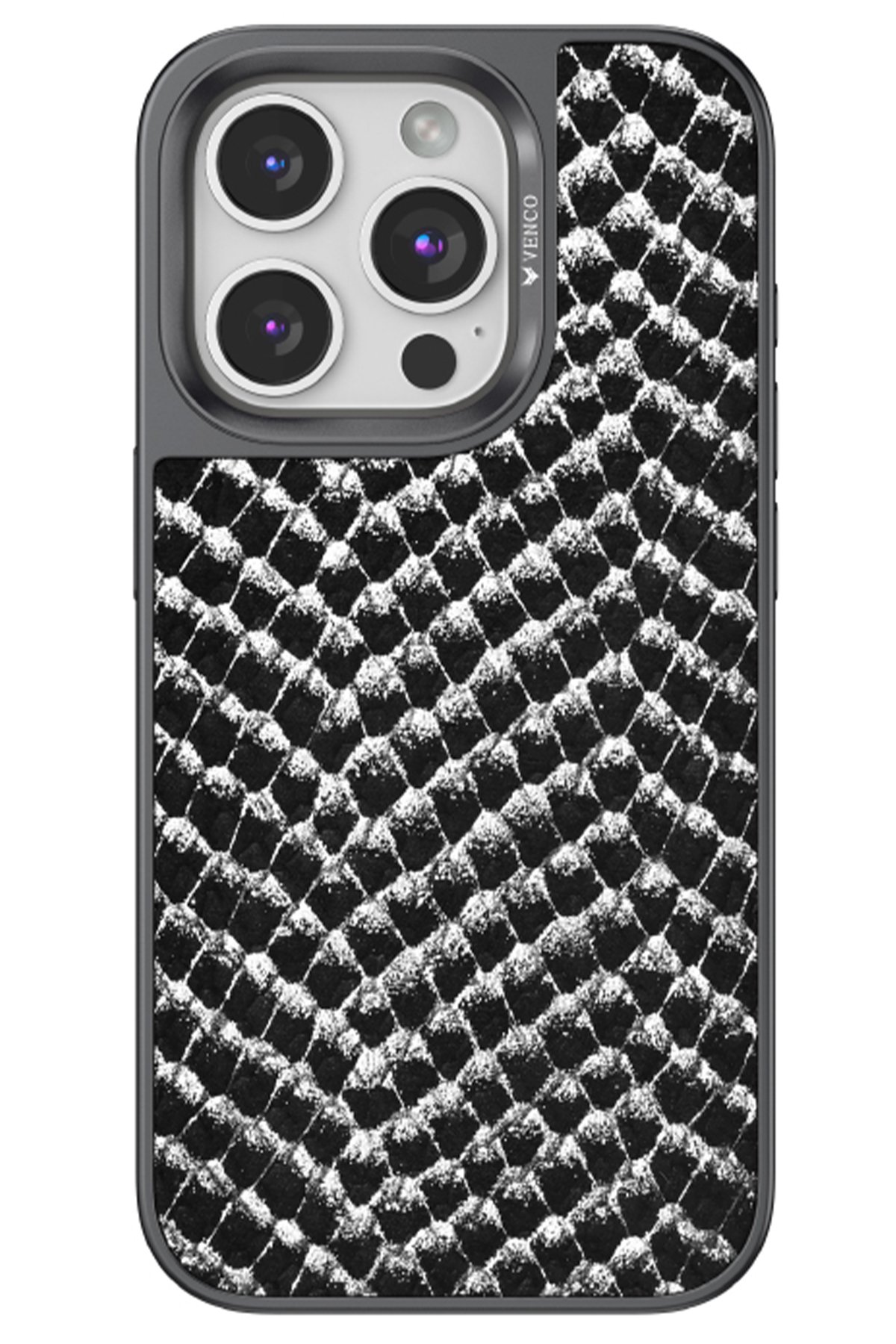 Venco iPhone 14 Pro Wave Kapak - Koyu Kahve