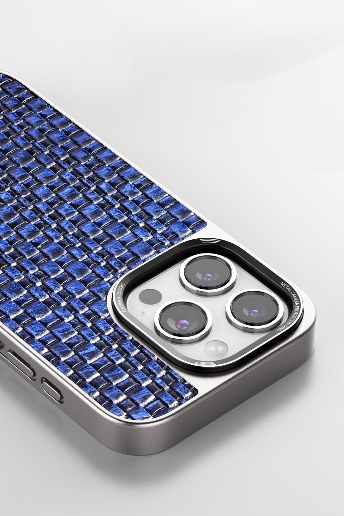 Venco iPhone 15 Pro Perma Desenli Kapak - Koyu Kahve