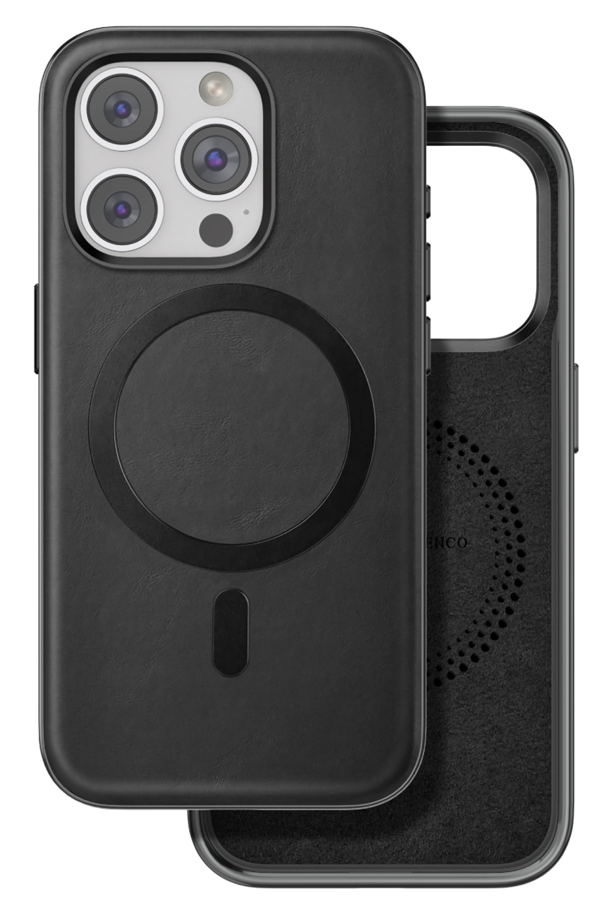 Venco iPhone 15 Pro Perma Desenli Kapak - Kahverengi