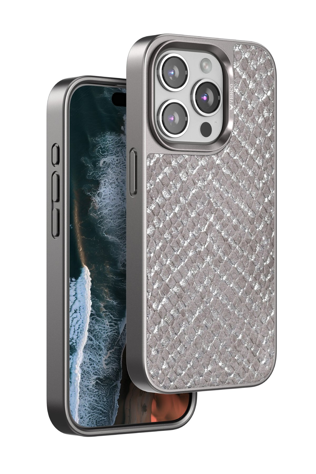 Venco iPhone 15 Pro Cute Desenli Kapak - Kahverengi