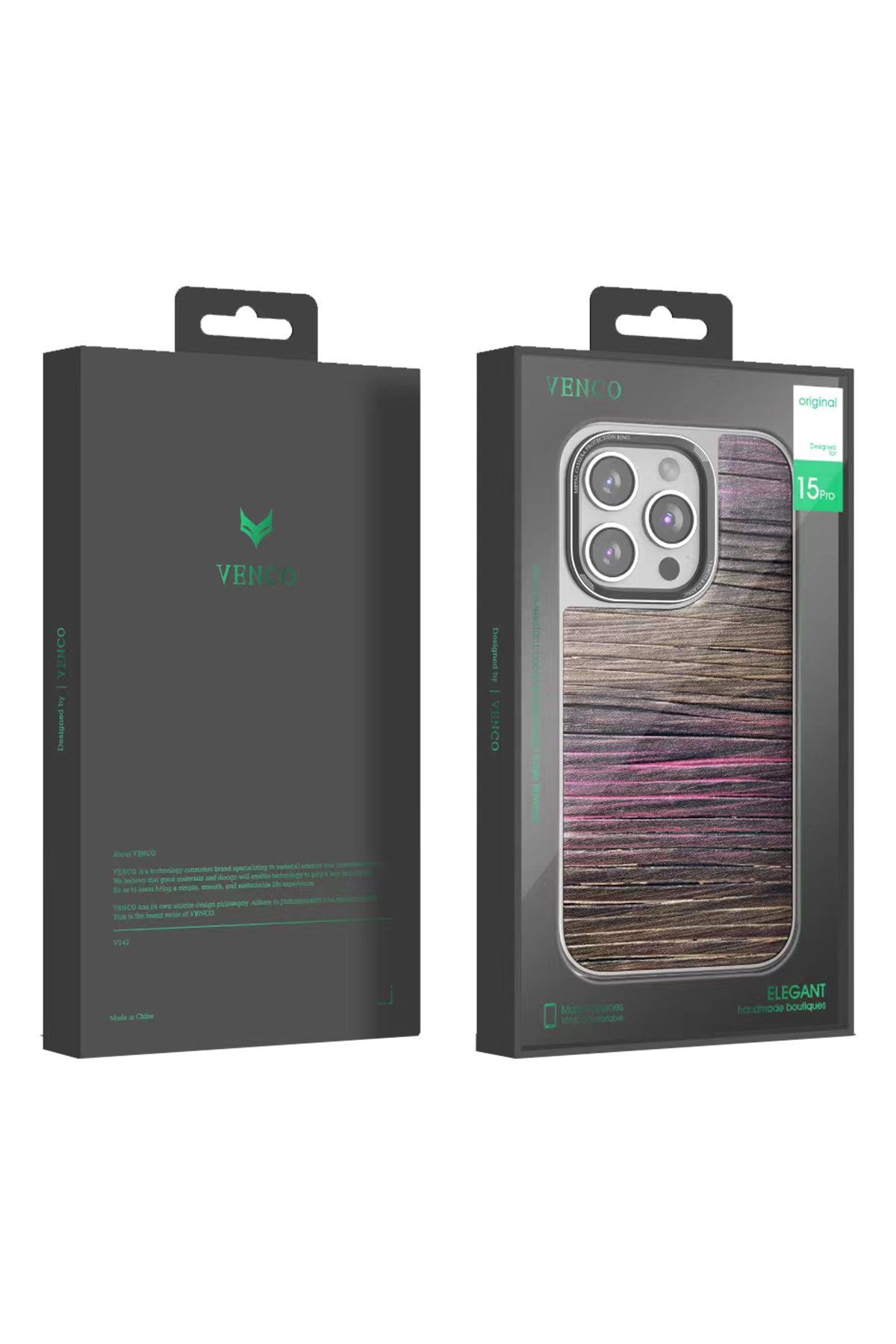 Venco iPhone 15 Wave Kapak - Derin Mor