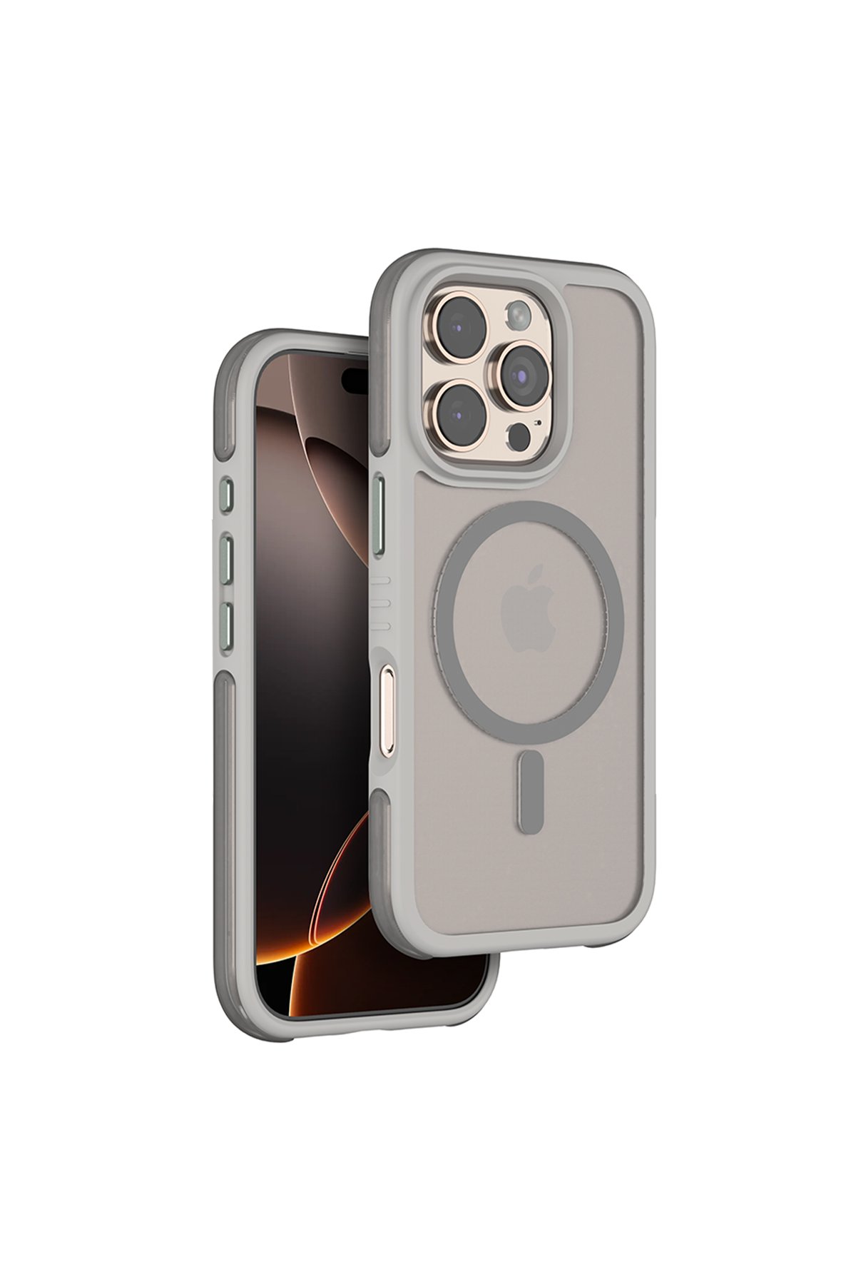 Venco iPhone 16 Pro Perma Desenli Kapak - Kahverengi