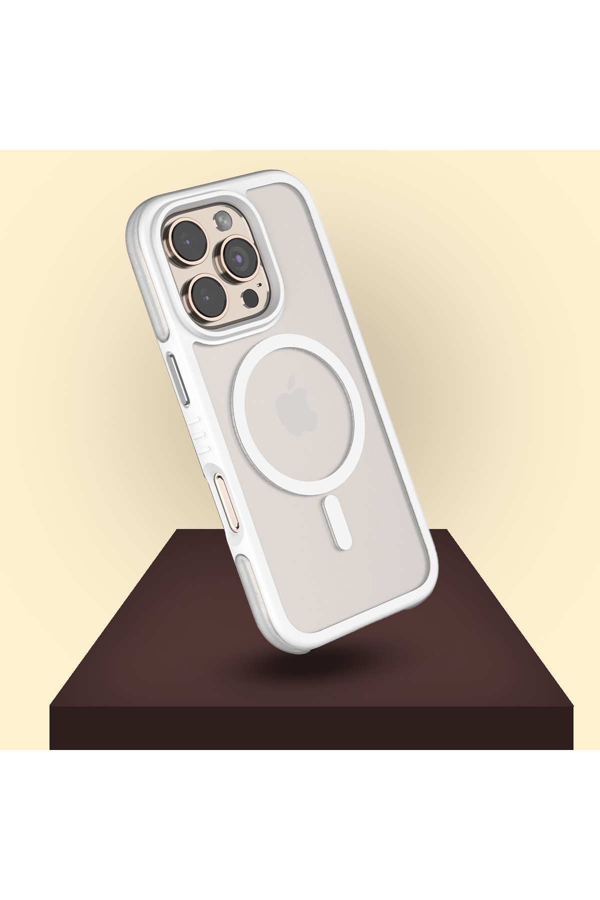 Venco iPhone 16 Pro Perma Desenli Kapak - Kahverengi