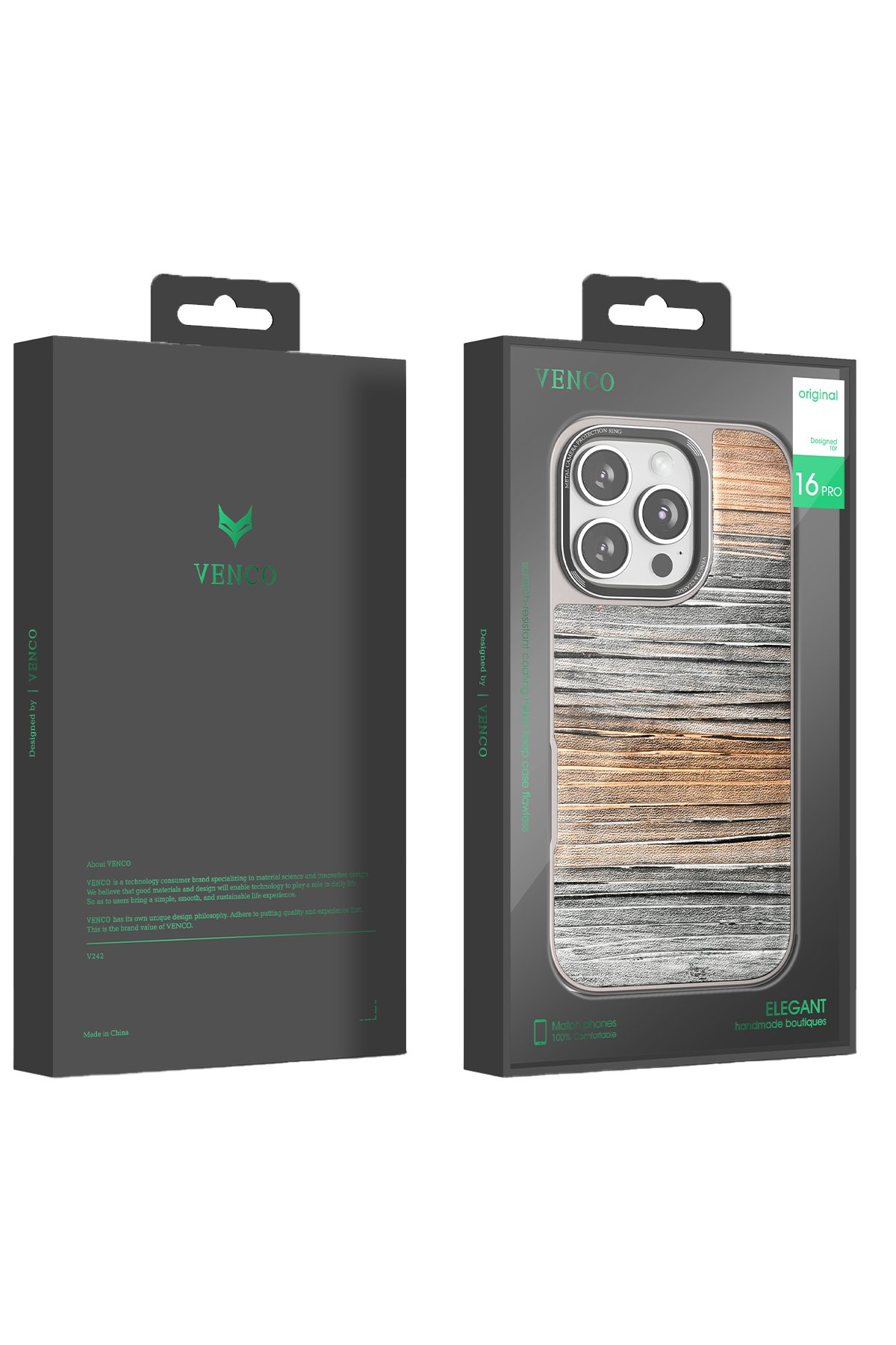 Venco iPhone 16 Wave Kapak - Kahverengi