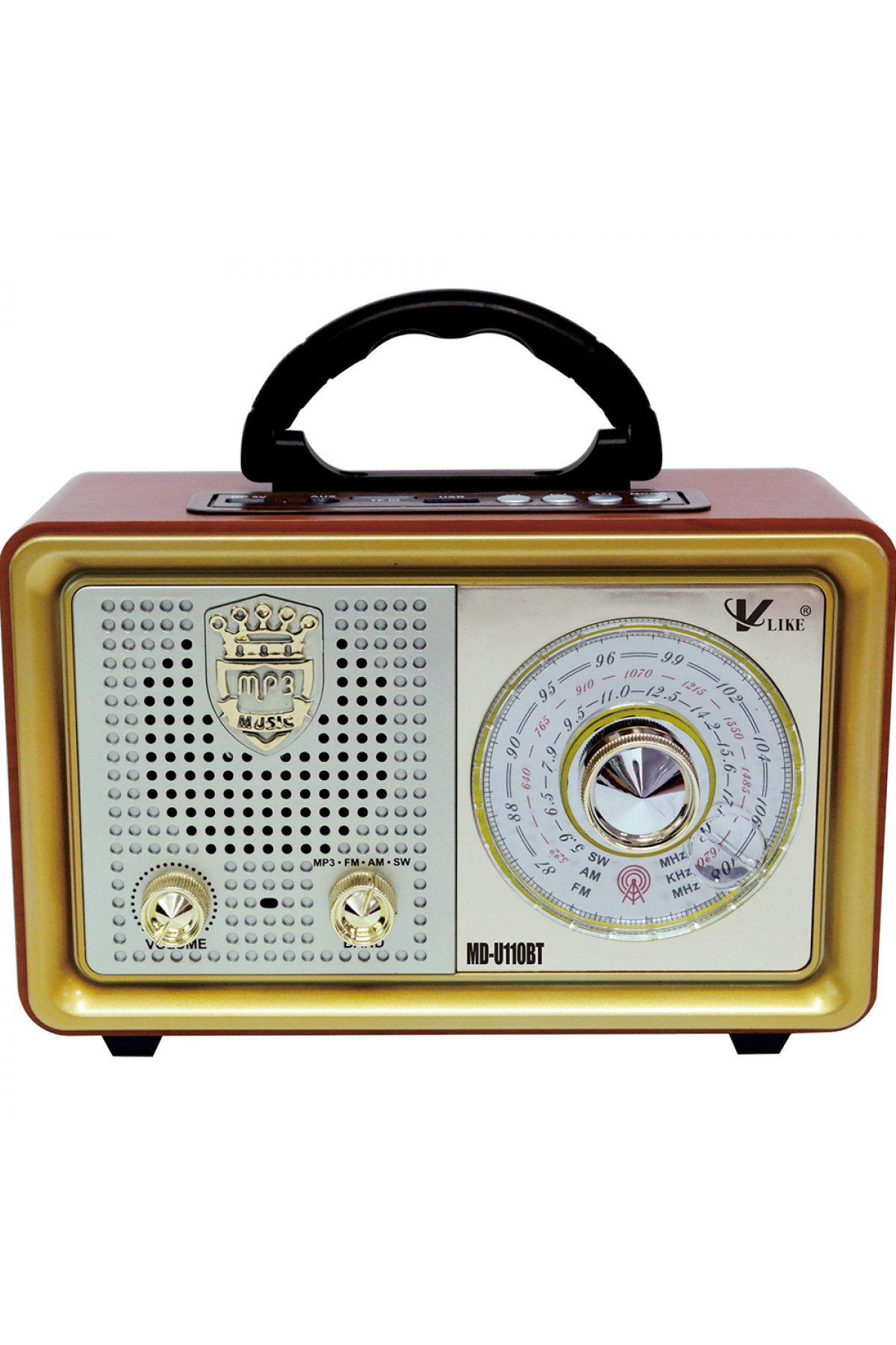 Vlike Bluetooth Hoparlör VKB6 Gramafon Nostalji Radyo