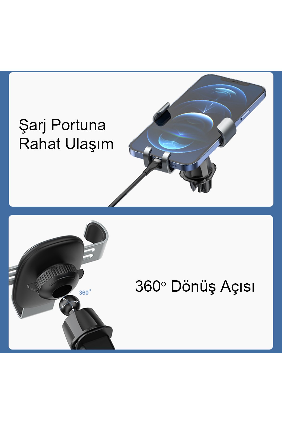 Yesido C156 Izgara Klipsli Manyetik Magsafe Araç Tutucu - Siyah