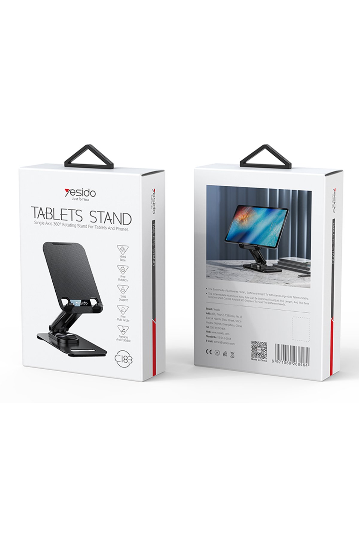 Yesido SF17 360 Derece Bluetooth 5.0 Kontrollü 2M Tripodlu Selfie Gimbal - Siyah