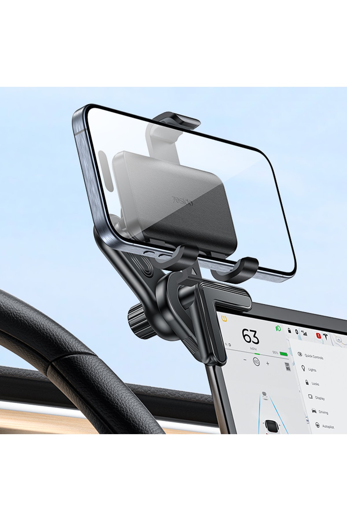 Yesido KM20 2K 4MP Led Aydınlatmalı USB Web Kamera - Siyah