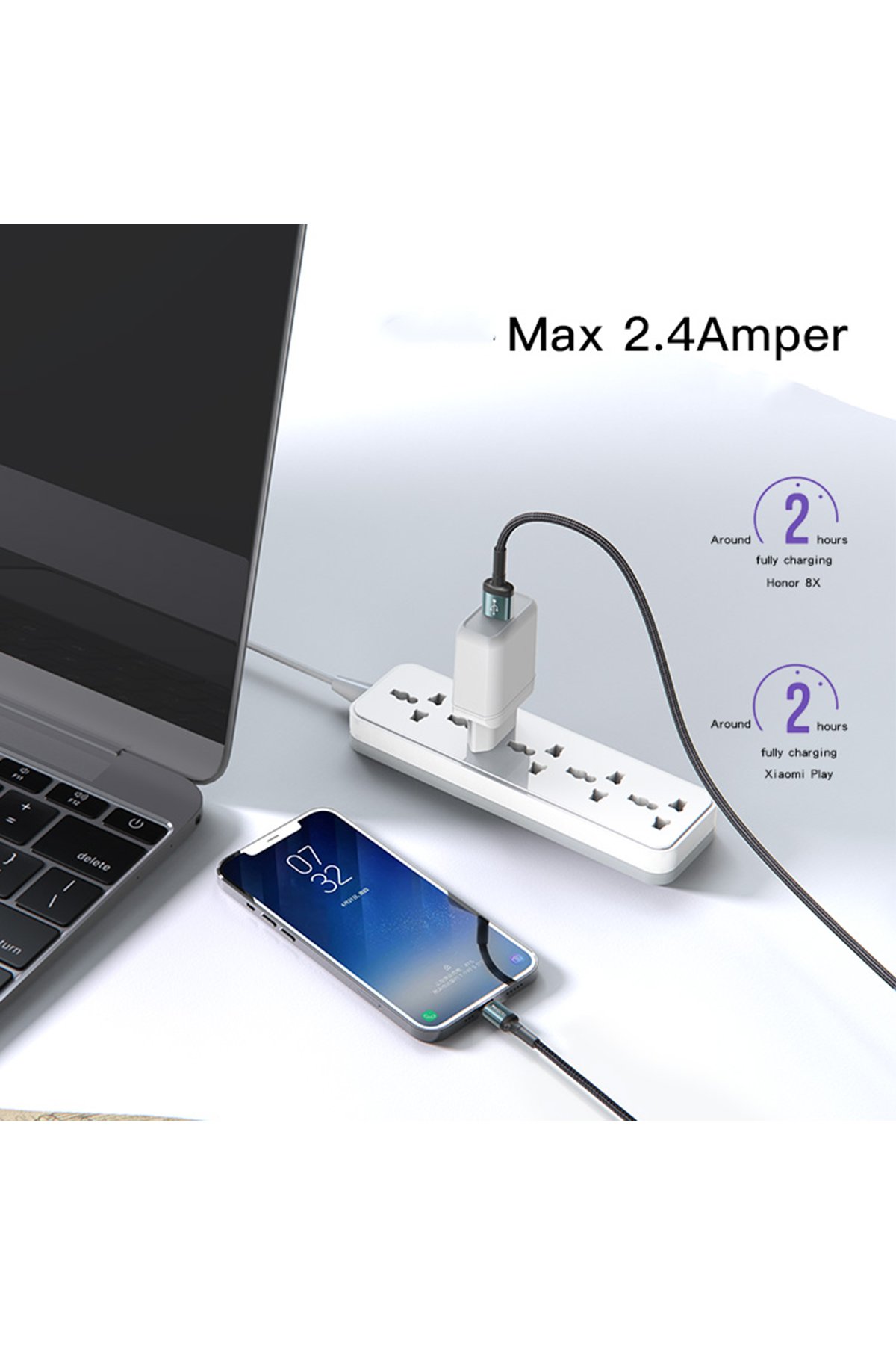 Yesido GS24 Type-C to Type-C 100W Dijital Ekranlı Dönüştürücü - Siyah