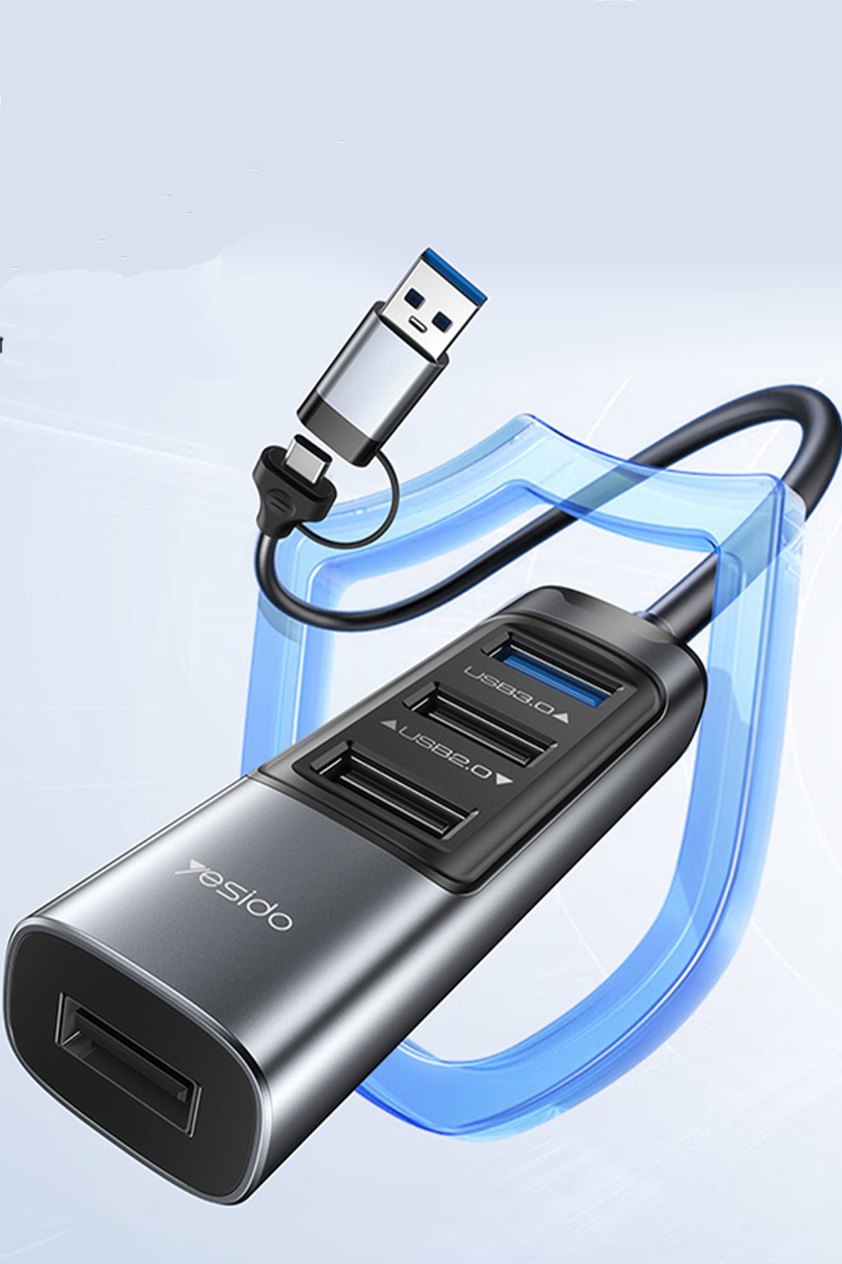 Yesido YH34 1.2M Yüksek Baslı Lightning Bluetooth Kablolu Kulaklık - Beyaz