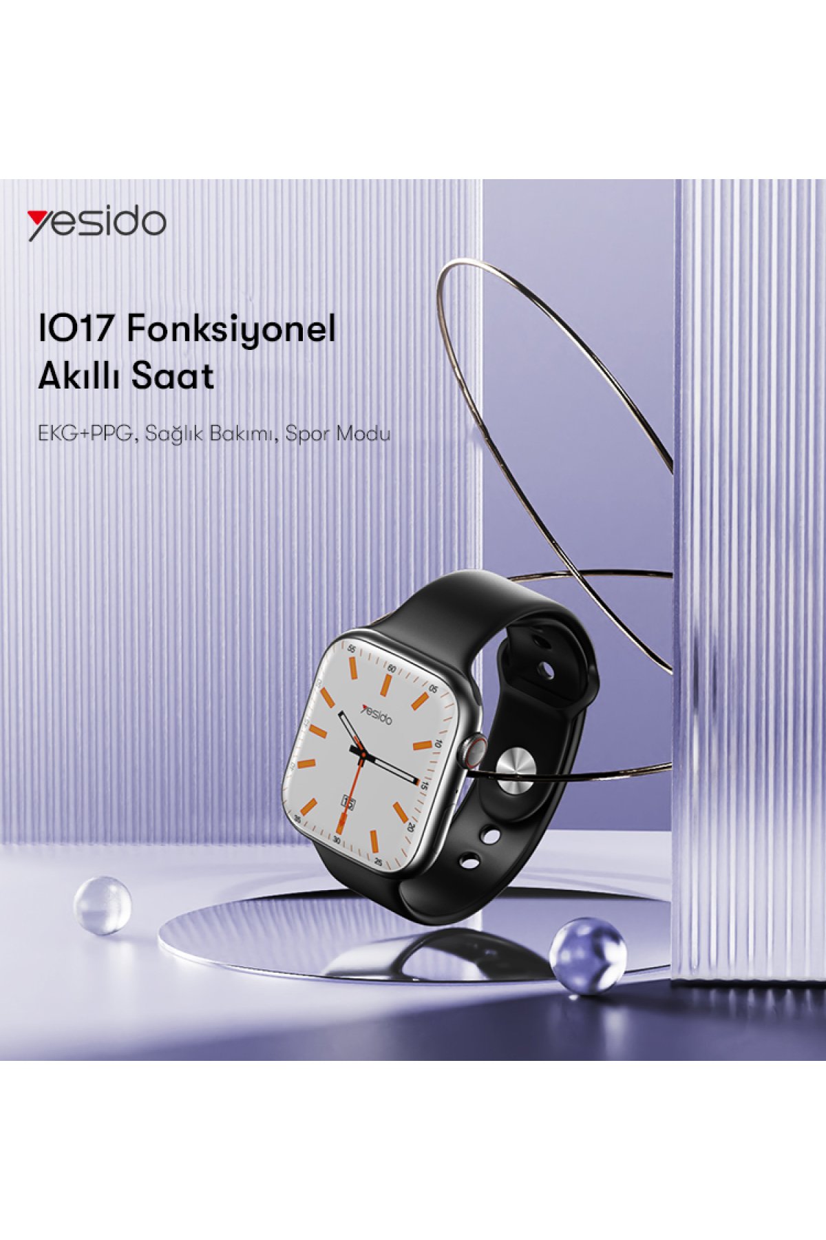 Yesido WB46 PVC Esnek Kumaşlı Sırt Çantası - Siyah