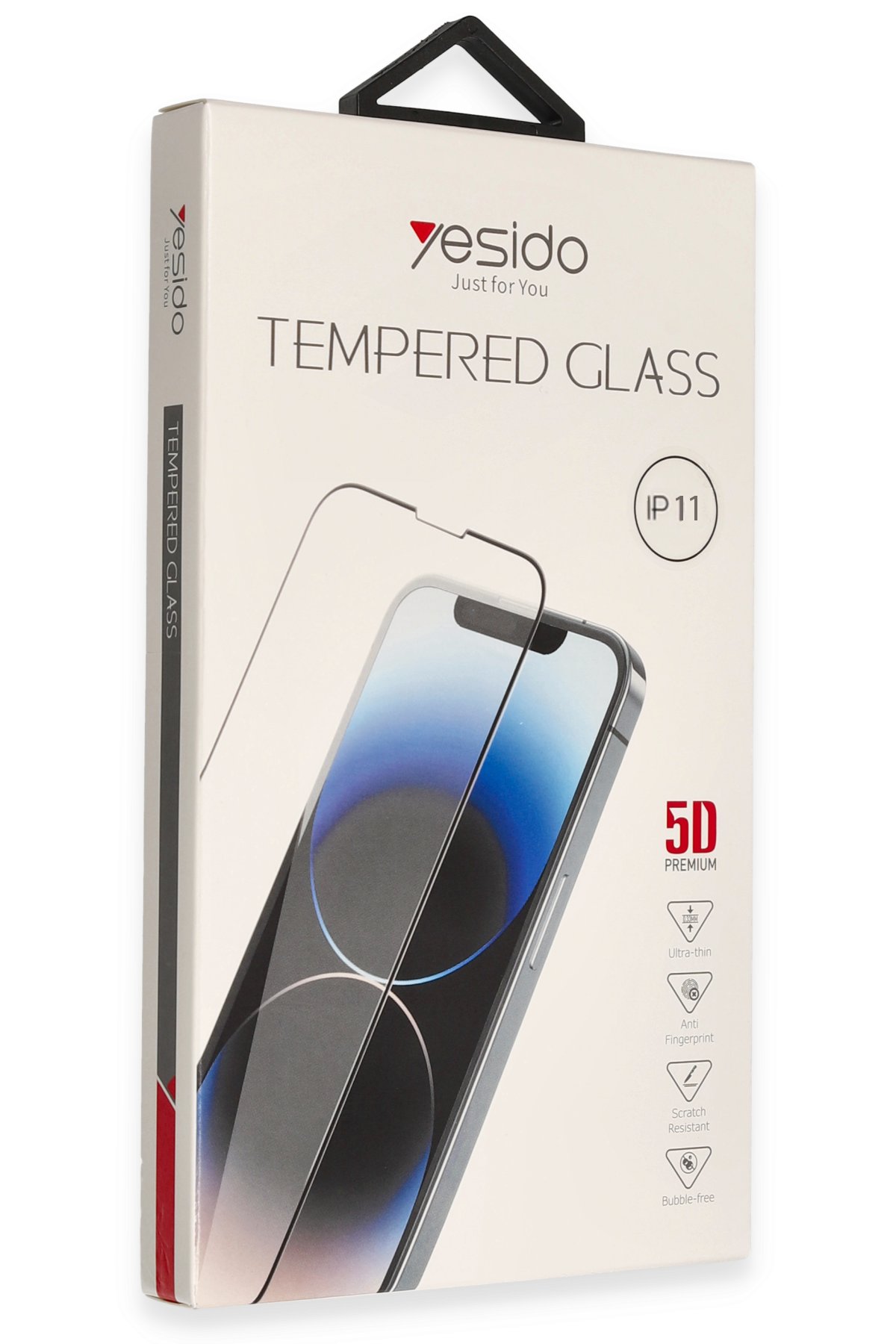 Yesido iPhone 11 5D Hayalet Cam Ekran Koruyucu - Siyah