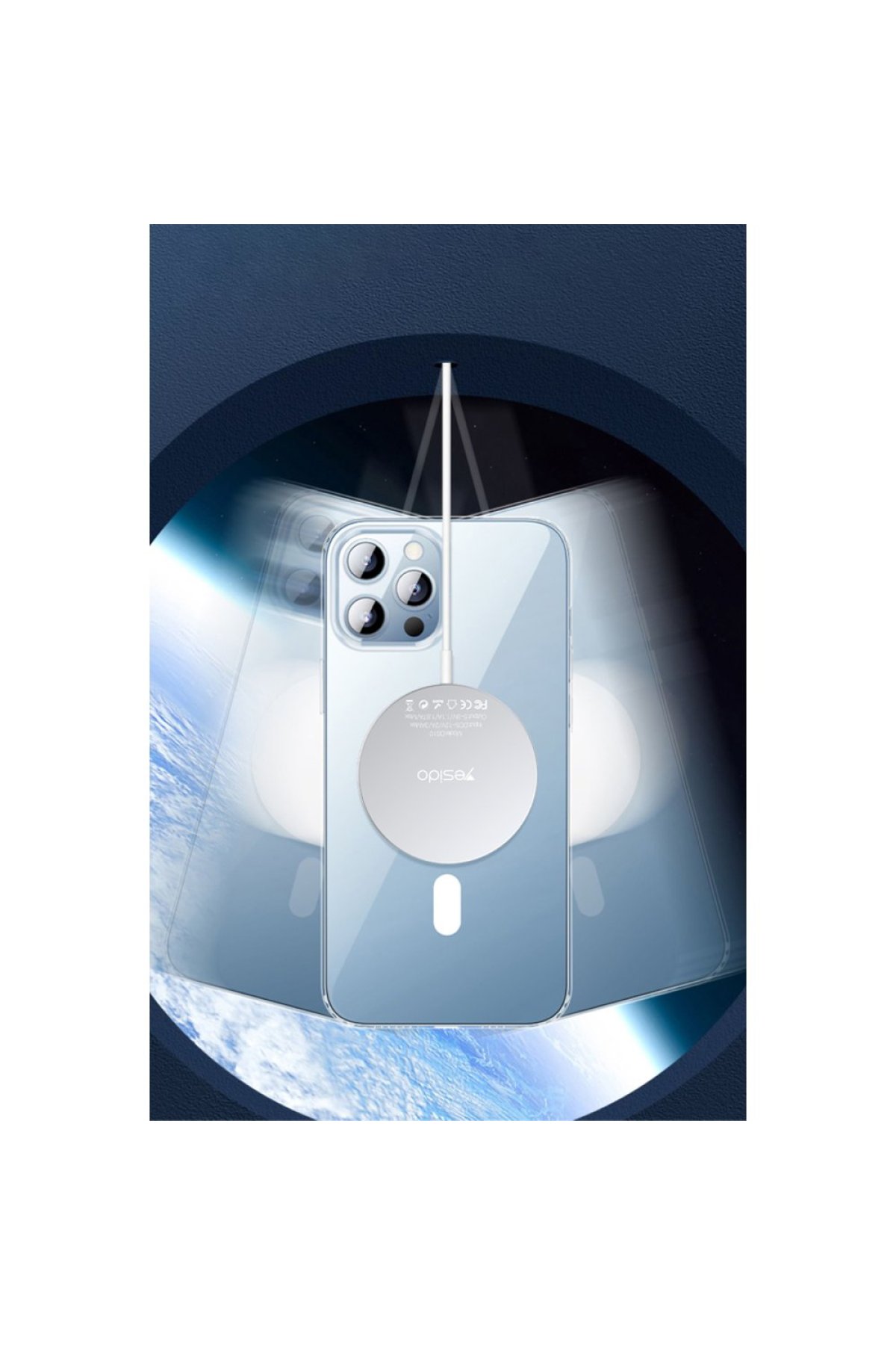 Yesido iPhone 14 Pro PC06 Tower Magsafe Kapak - Siyah