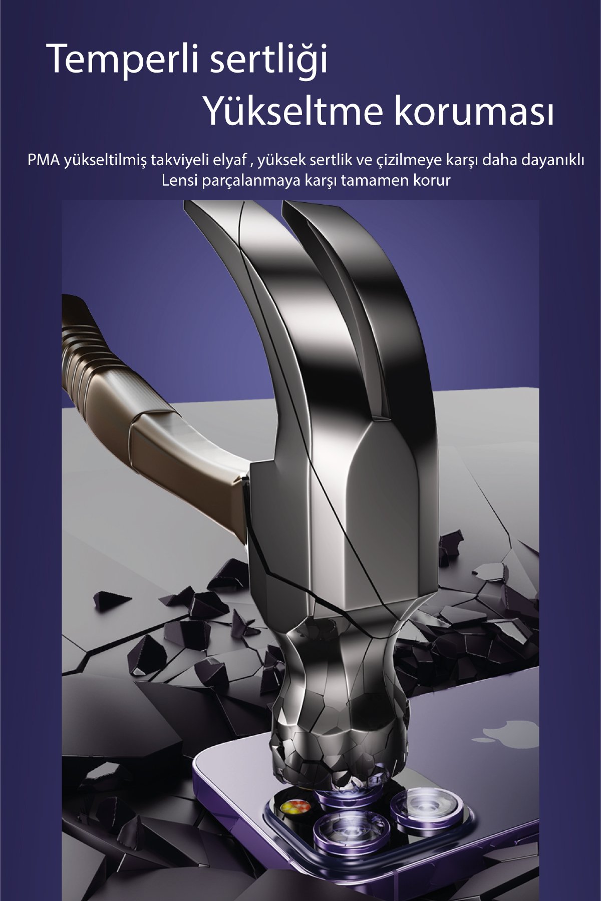 Yesido iPhone 14 WB27 Metal Kamera Lens - Gümüş