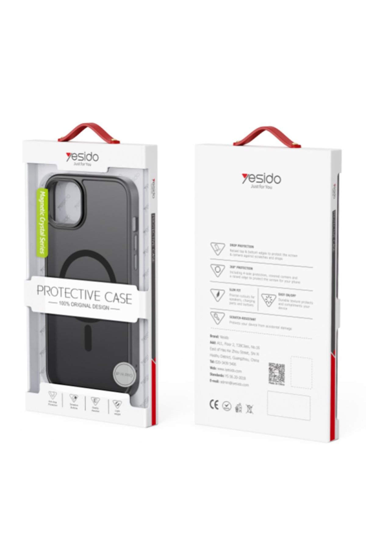 Yesido iPhone 15 Pro PC09 Elegance Deri Magsafe Kapak - Turuncu