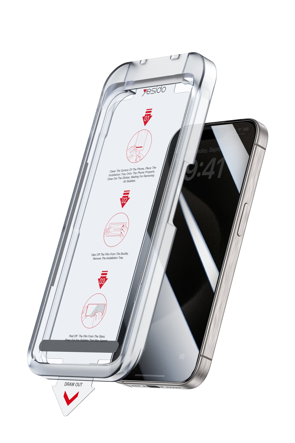 Yesido iPhone 15 PC05 Tower Kapak - Siyah