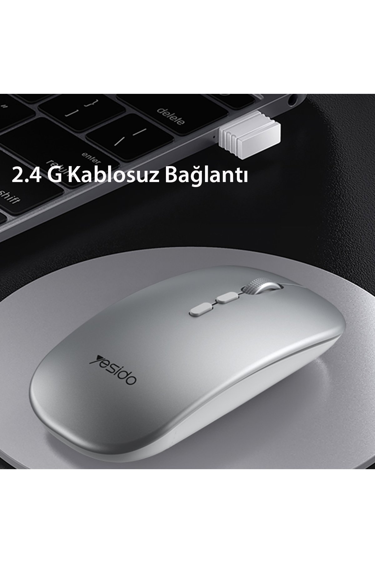 Yesido WB37 Cationic Kumaşlı 14 inç Laptop Çantası - Gri