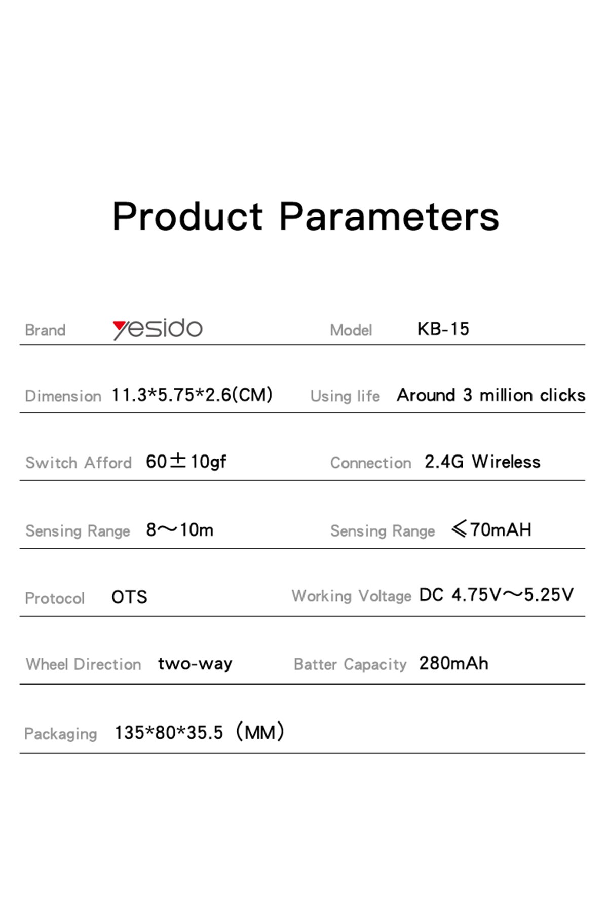 Yesido WB37 Cationic Kumaşlı 14 inç Laptop Çantası - Gri