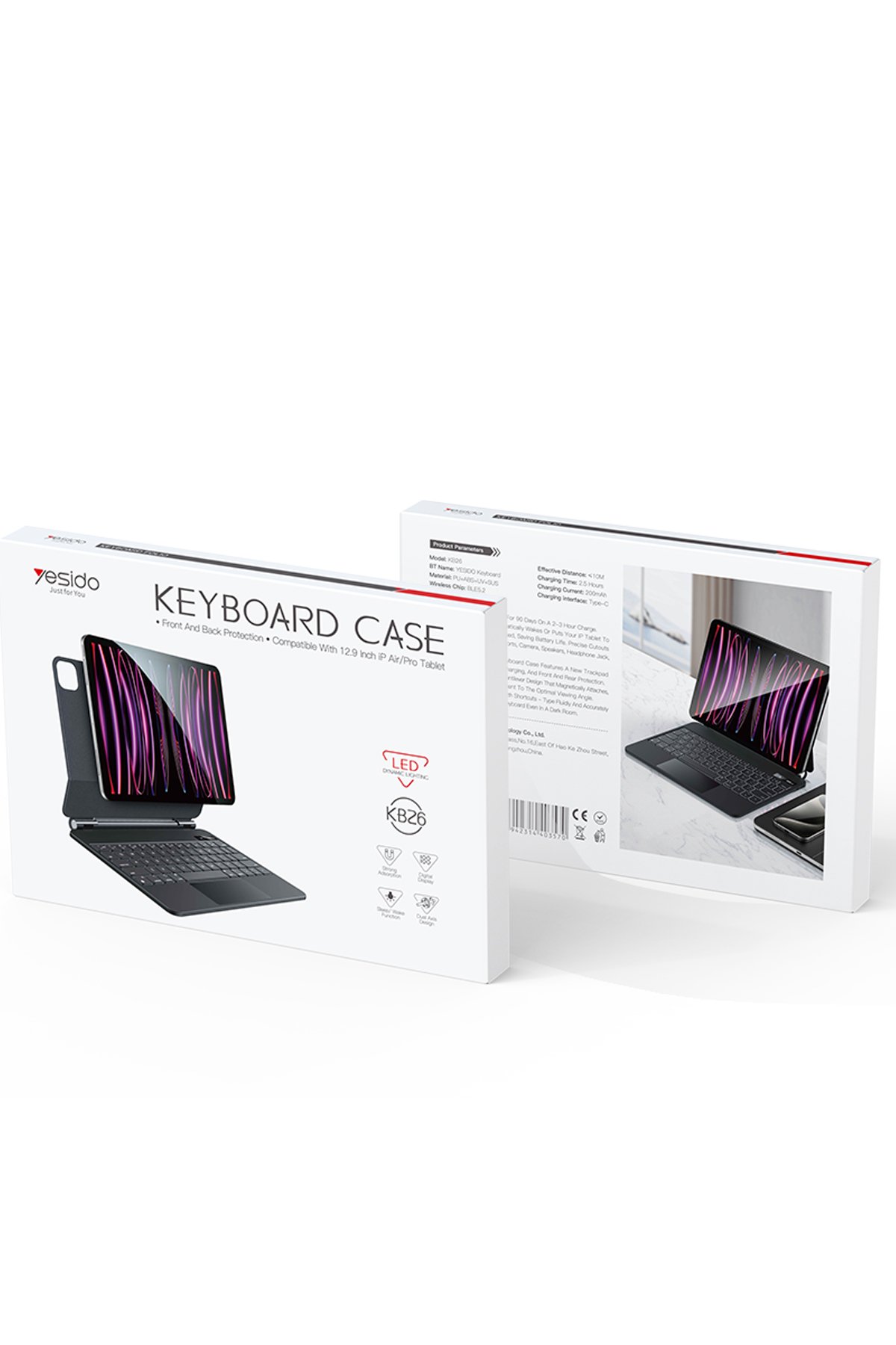 Yesido iPad Pro 12.9 (2020) Clear Tablet Cam Ekran Koruyucu - Şeffaf
