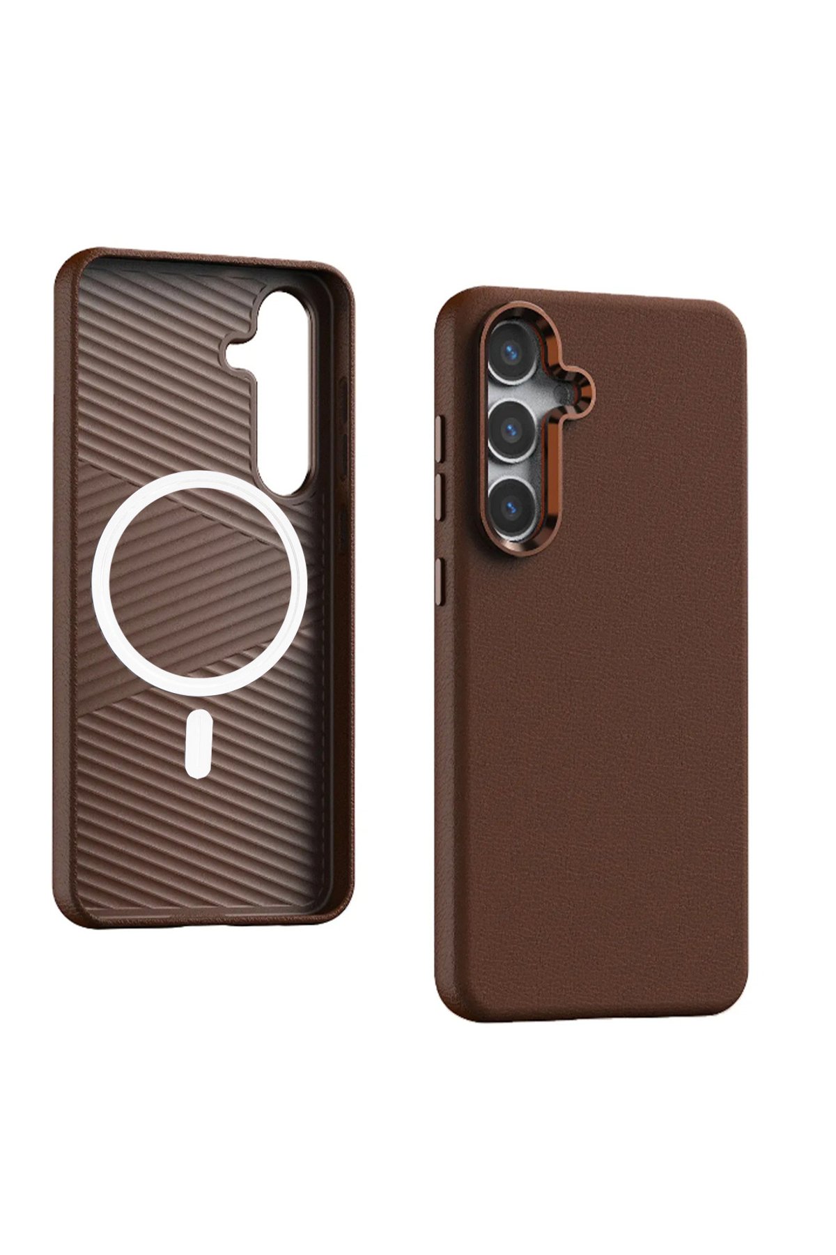 Yesido Samsung Galaxy S24 PC09 Elegance Deri Magsafe Kapak - Titan Gri