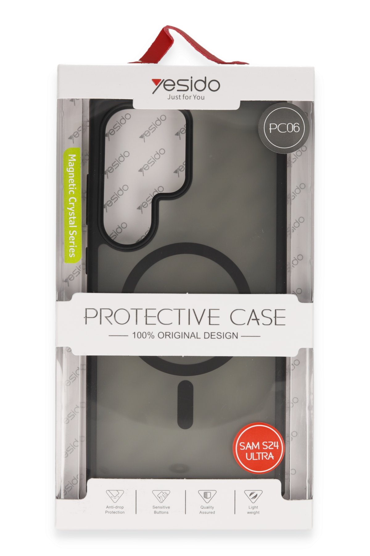 Yesido Samsung Galaxy S24 Ultra PC09 Elegance Deri Magsafe Kapak - Titan Gri