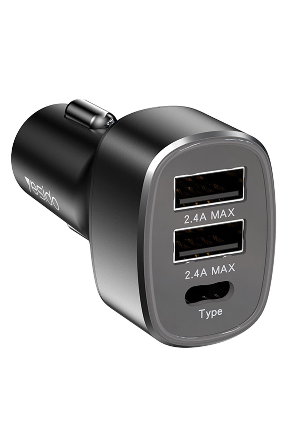 Yesido YP46 10.000 mAh 22.5W Dijital Göstergeli USB3.0 PD Hızlı Şarj Powerbank - Gri