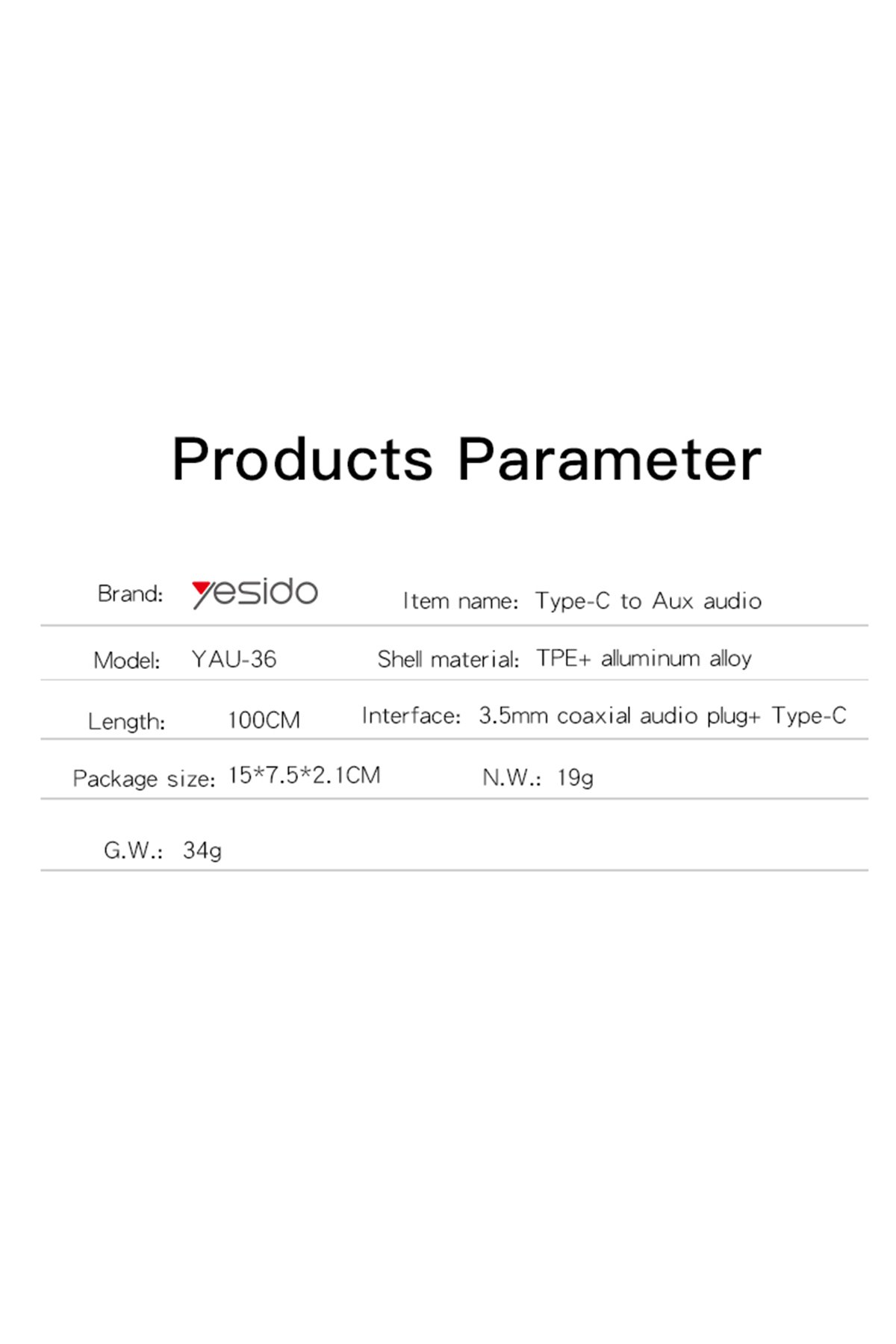 Yesido CA120 L 1M 18W USB to Lightning QC Hızlı Şarj Kablosu - Beyaz