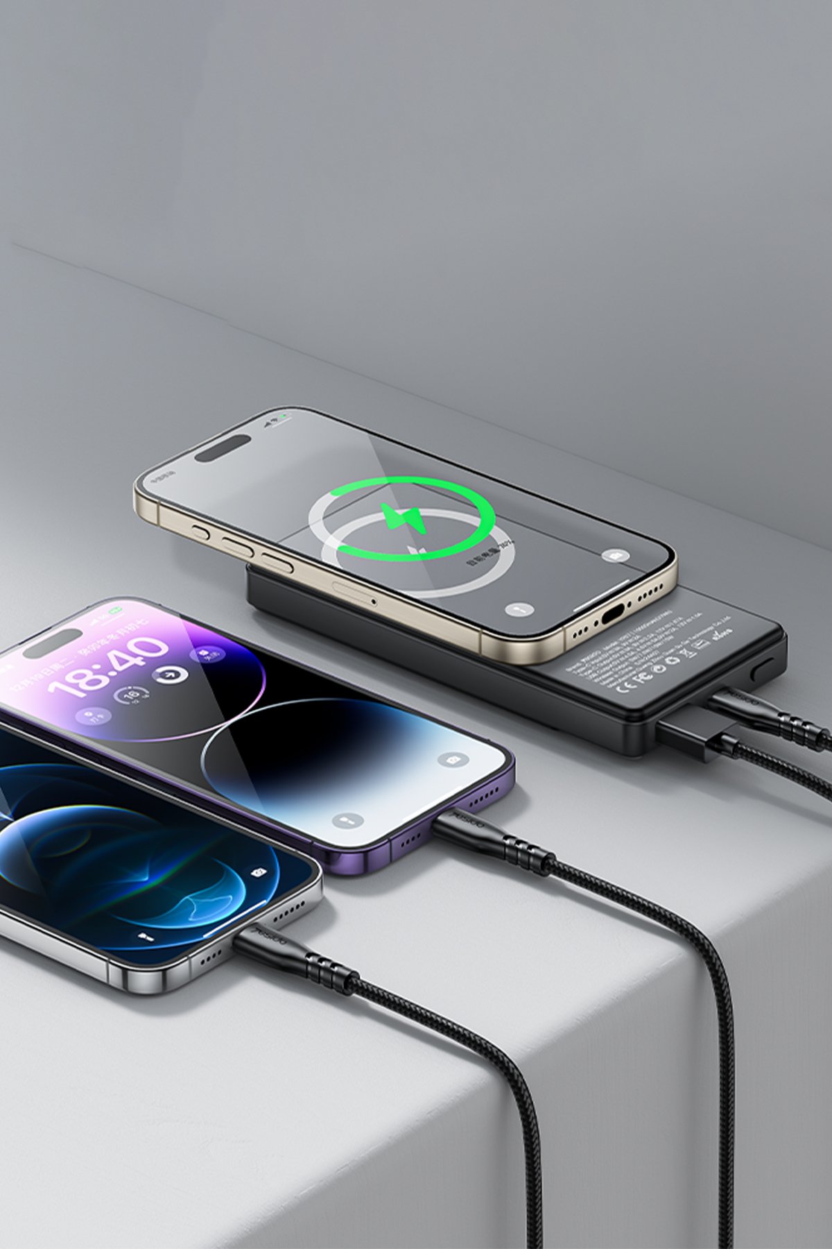 Yesido GS25 Lightning to Type-C 27W Dijital Ekranlı Dönüştürücü - Siyah