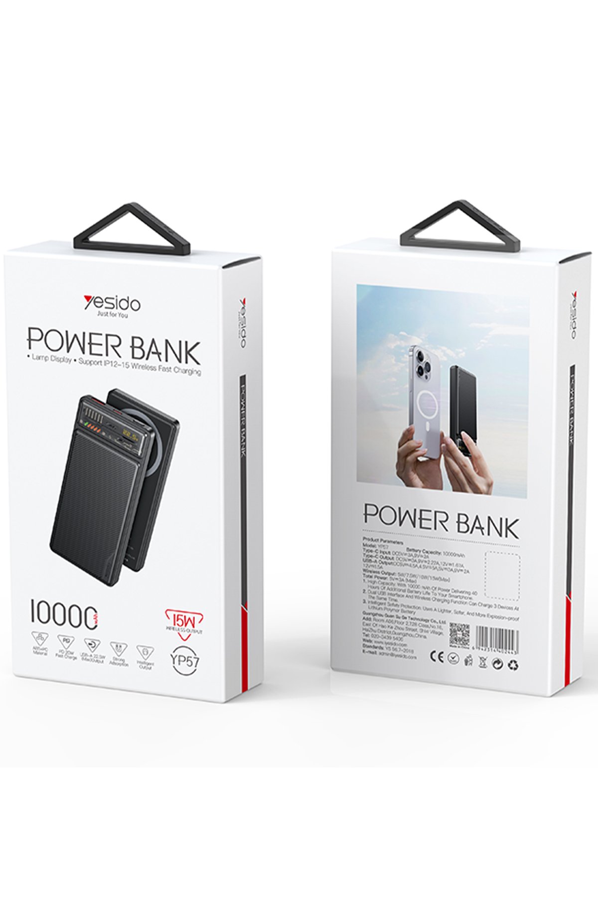 Yesido GS25 Lightning to Type-C 27W Dijital Ekranlı Dönüştürücü - Siyah