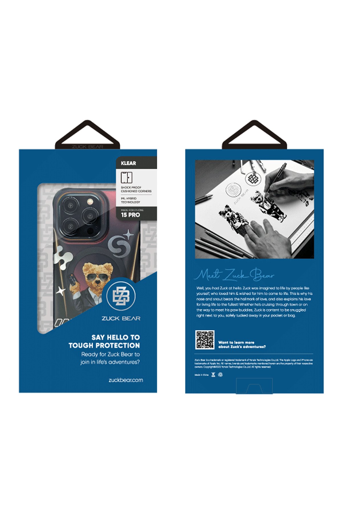 ZuckBear iPhone 15 Pro Colby Light Kapak - Charm
