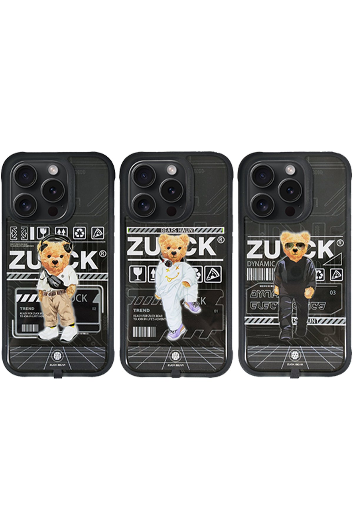 ZuckBear iPhone 15 Pro Claude Standlı Kapak - Lacivert