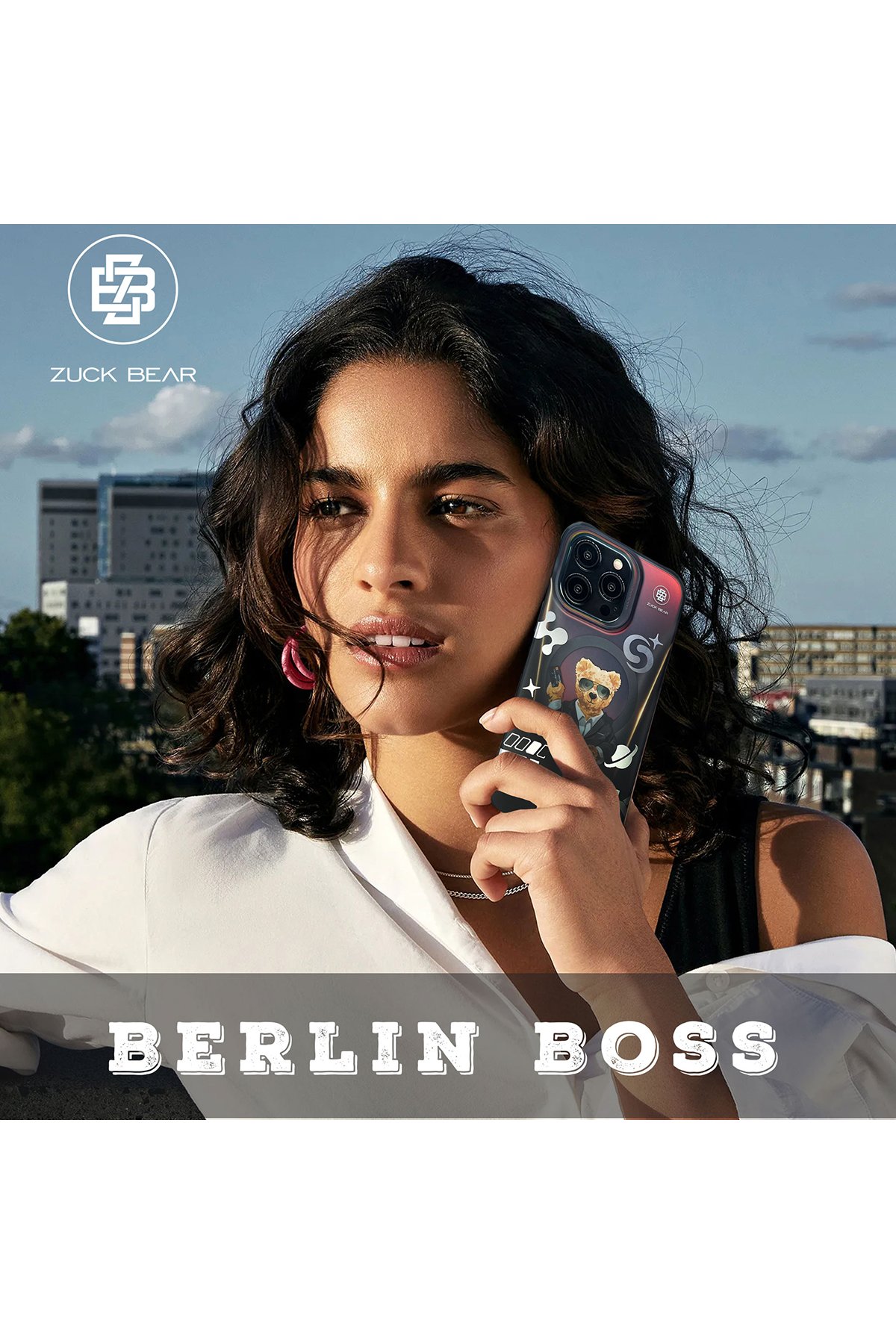 ZuckBear iPhone 15 Pro Max New York Never Sleeps Magsafe Kapak - Brooklyn Baller