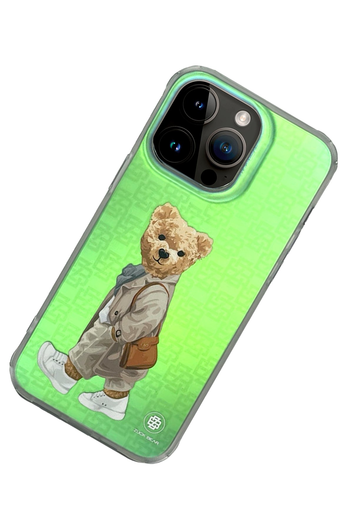 ZuckBear iPhone 15 Pro Max Claude Standlı Kapak - Kahverengi
