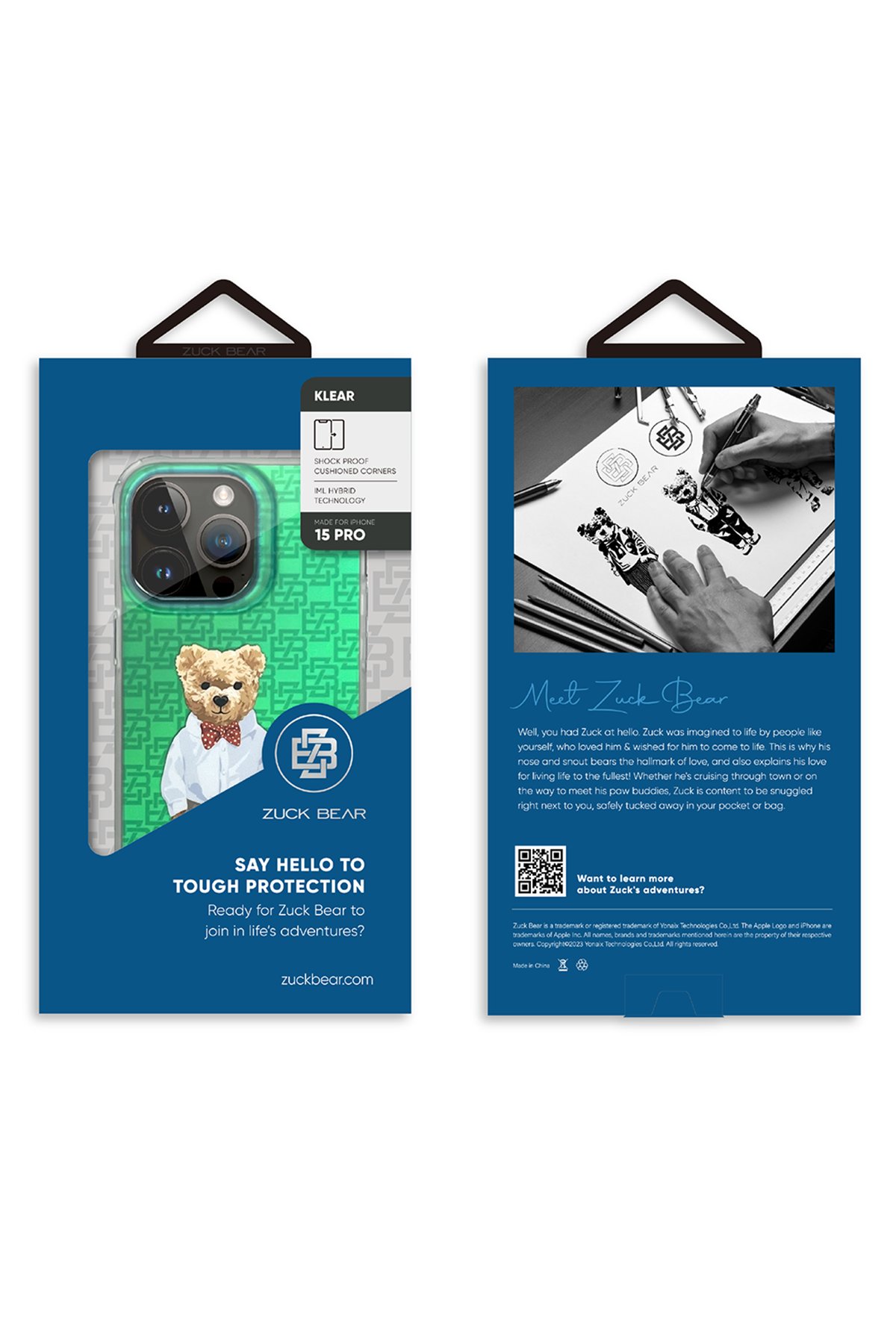 ZuckBear iPhone 15 Pro Max Claude Standlı Kapak - Kahverengi