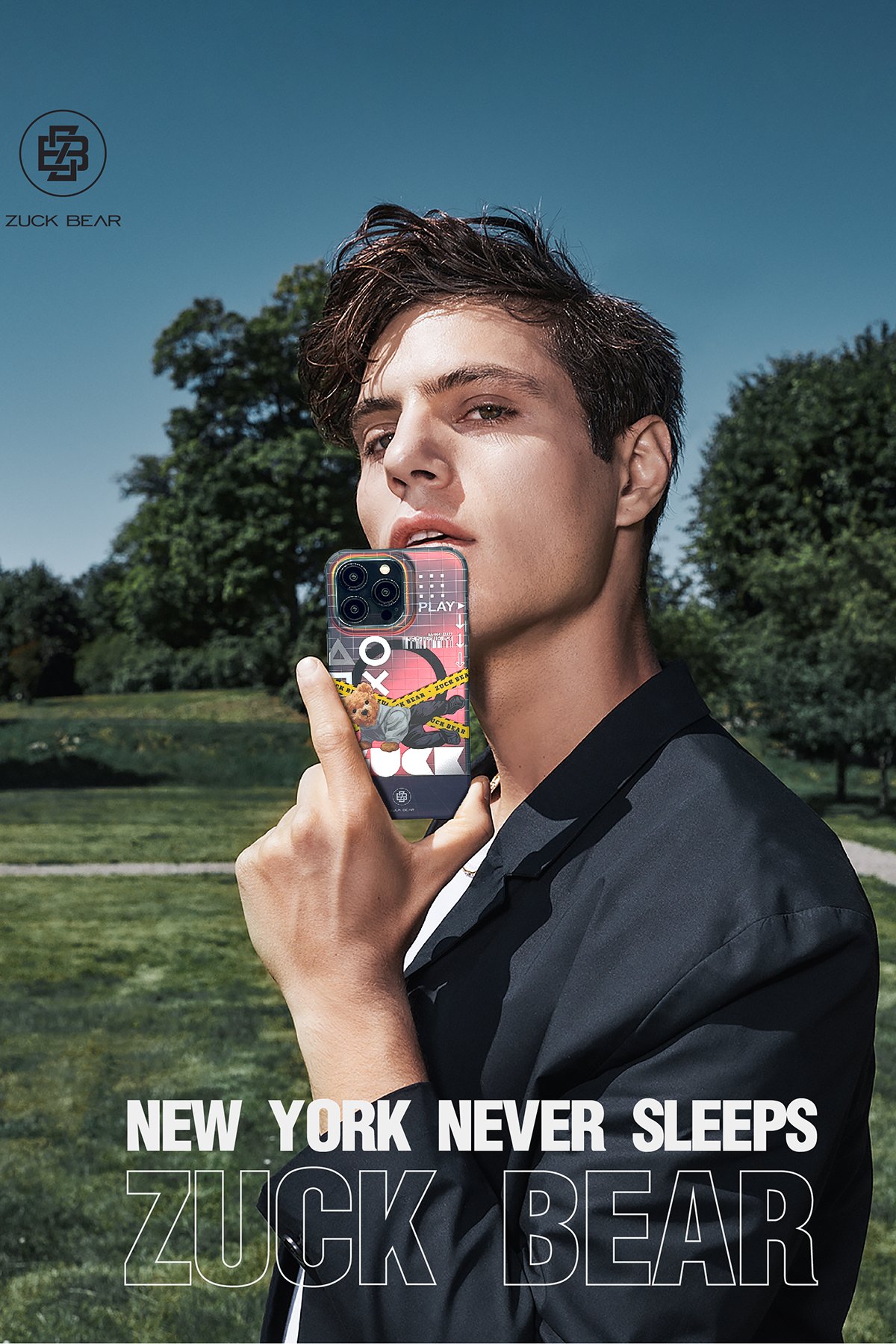 ZuckBear iPhone 15 Pro Max New York Never Sleeps Magsafe Kapak - Queens Spark