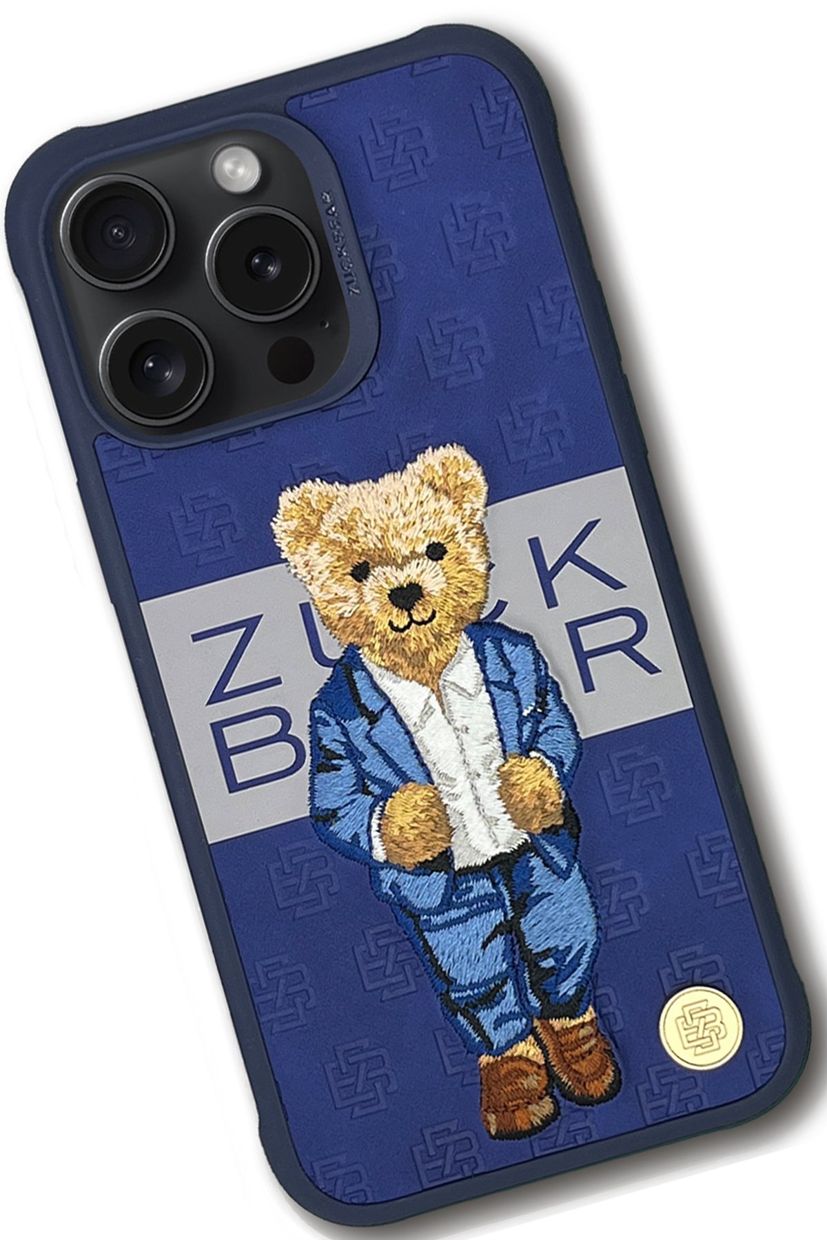 ZuckBear iPhone 15 Pro Max Claude Standlı Kapak - Lacivert