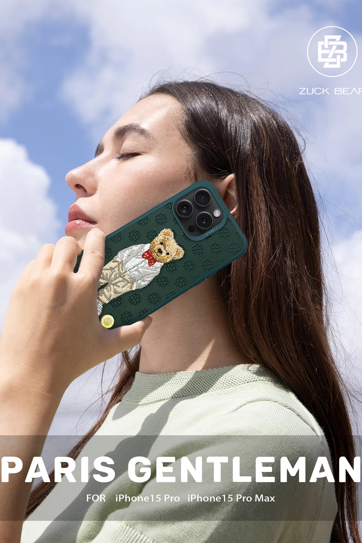 ZuckBear iPhone 15 Pro Colby Light Kapak - Charm