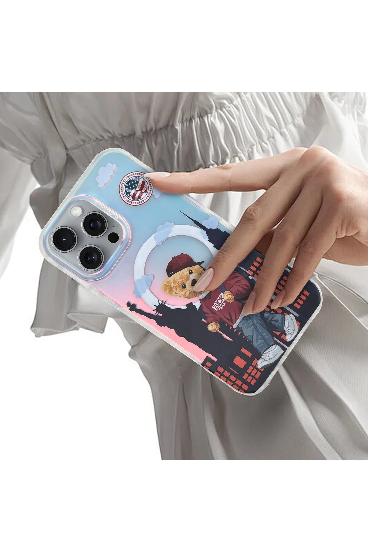 ZuckBear iPhone 16 California Cool Magsafe Kapak - Car