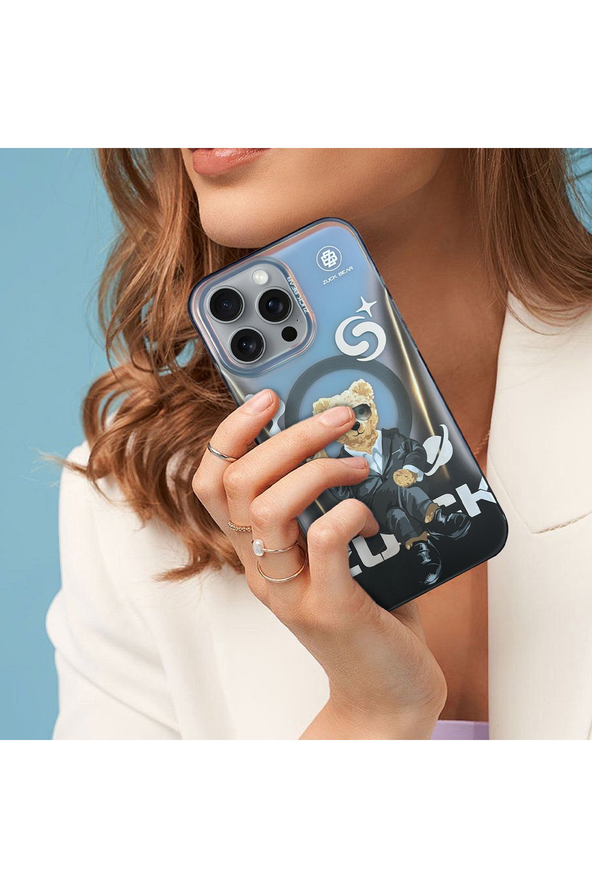 ZuckBear iPhone 16 Pro Max California Cool Magsafe Kapak - Jeans